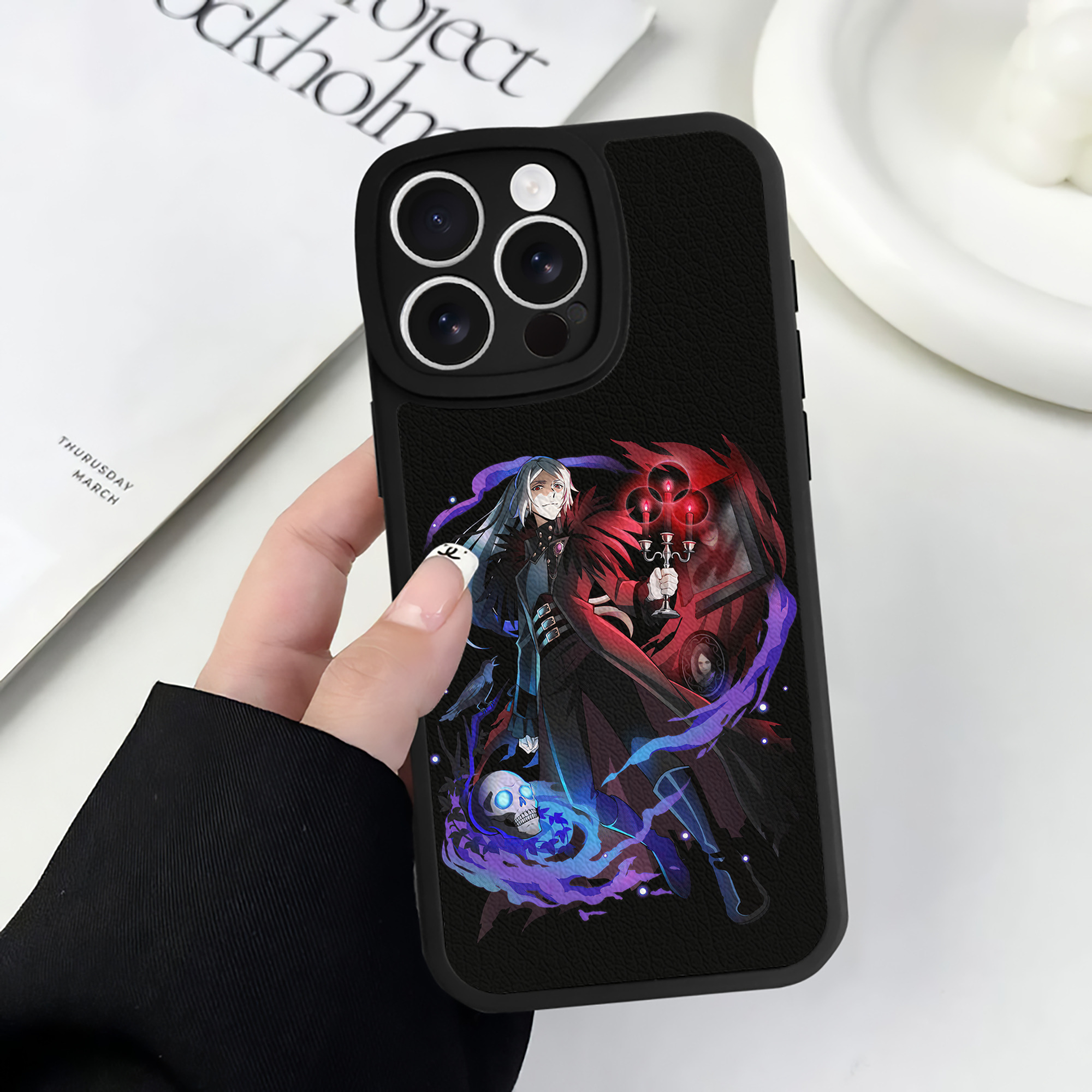 （画像用） 文豪ストレイドッグス Bungo Stray Dogs 【iPhone 16シリーズ対応】シリコンスマホケース（レザー調） 材質：シリコン